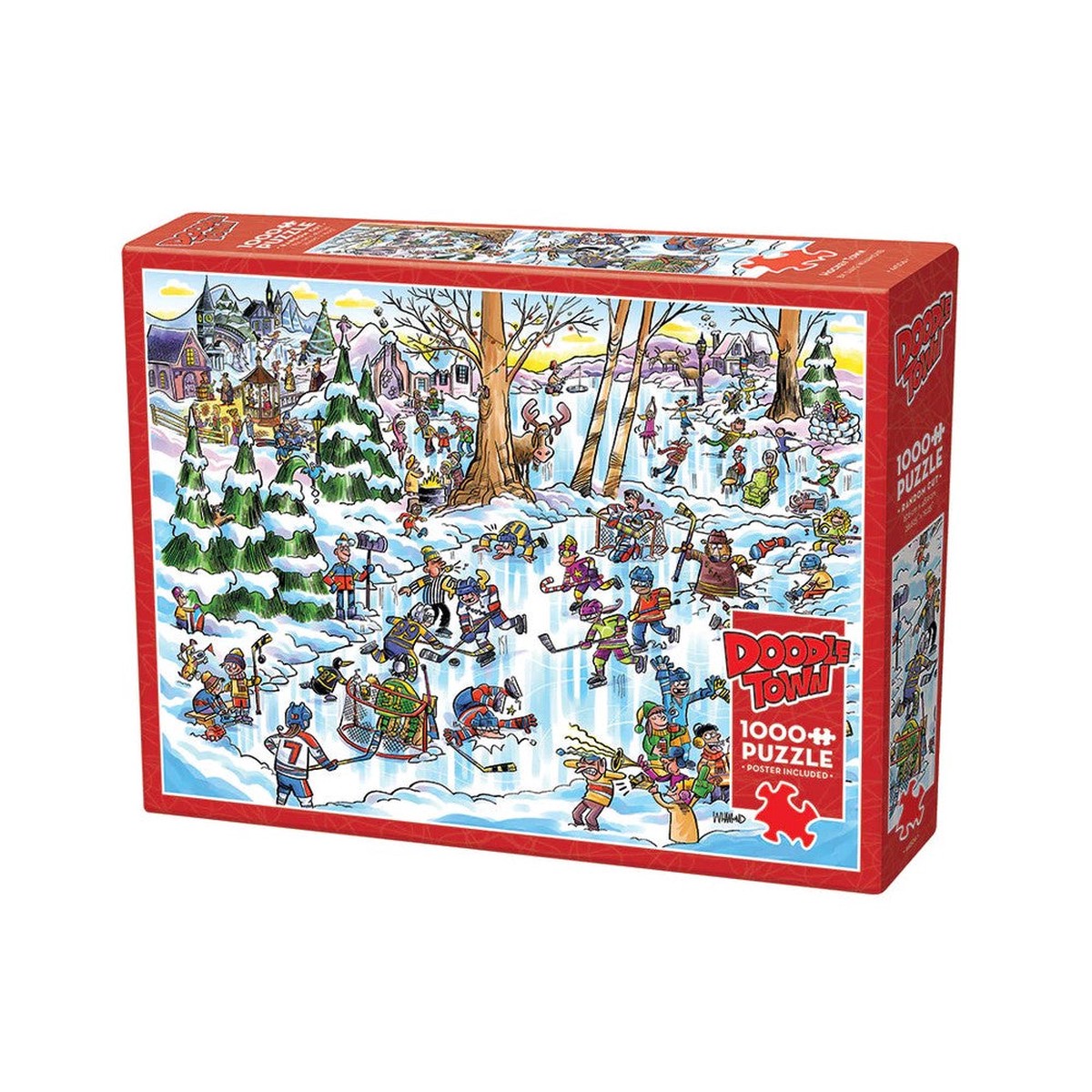 Cobble Hill - Doodletown Hockey Town 1000 Piece Puzzle
