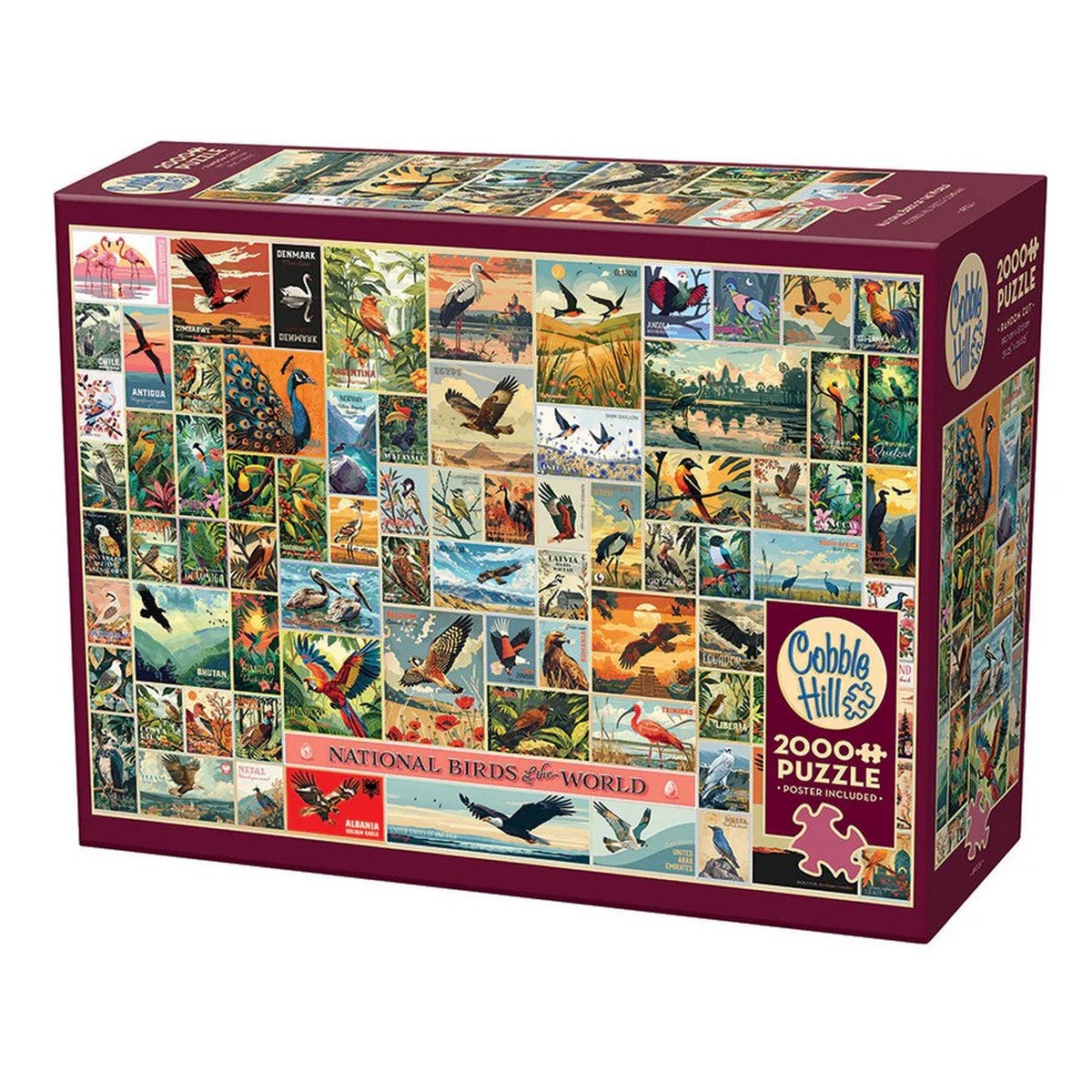 Cobble Hill - National Birds Of World 2000 Piece Puzzle