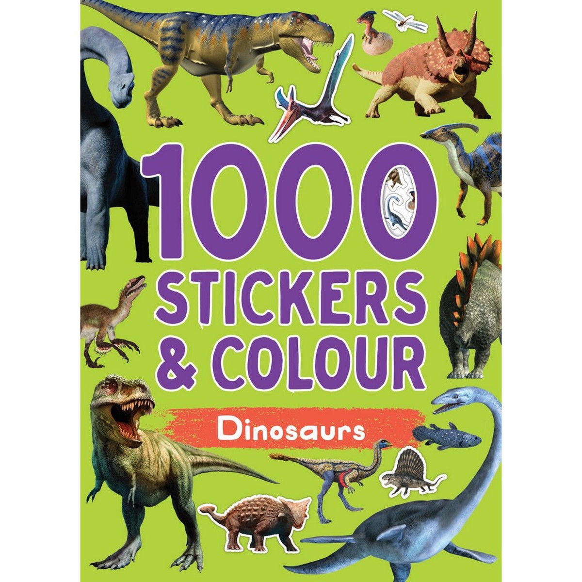 1000 Stickers & Colour Dinosau