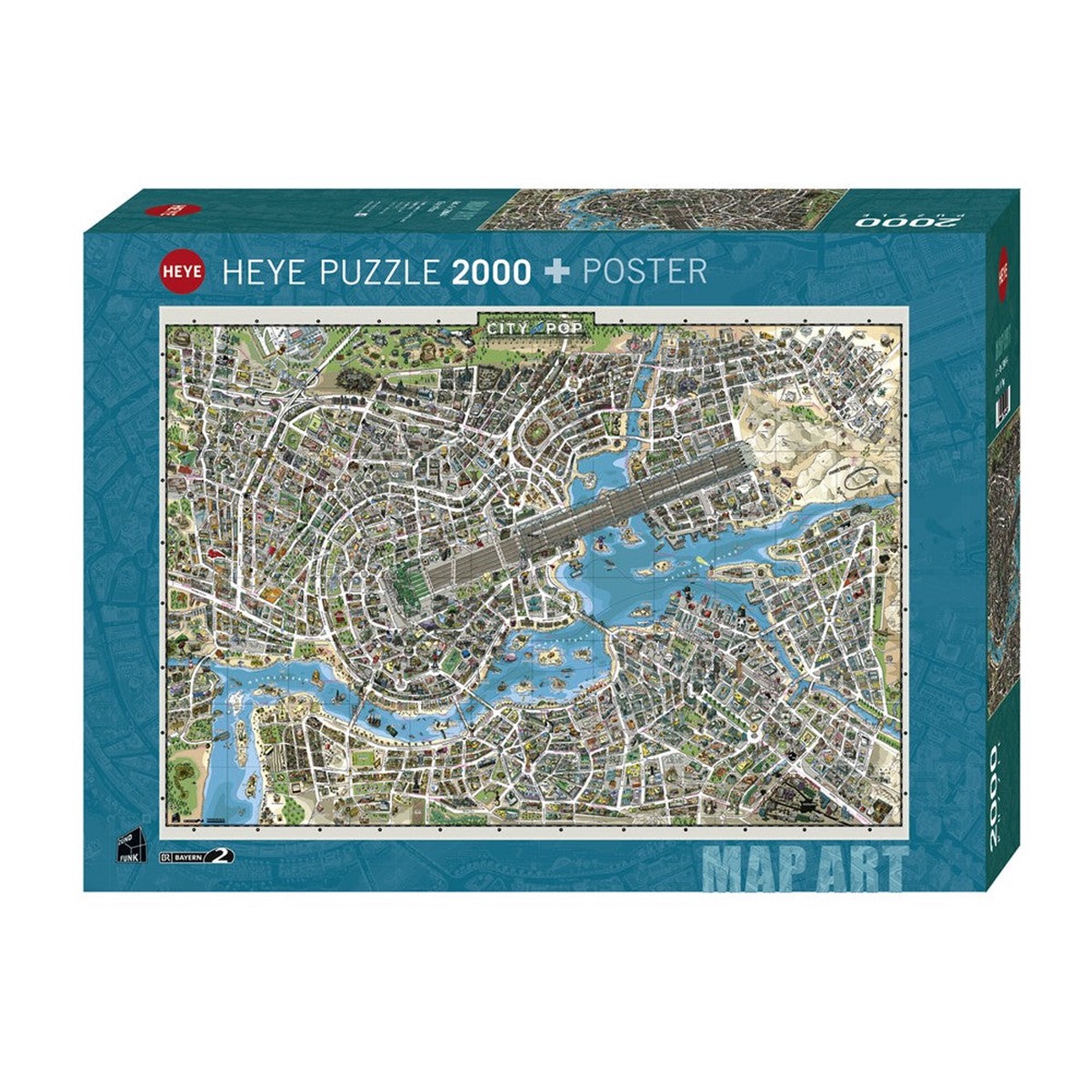 Heye - Map Art - City Of Pop 2000 Piece Puzzle