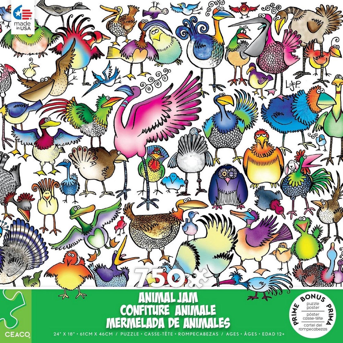 Ceaco - Animal Jam Birds Galore 750 Piece Puzzle