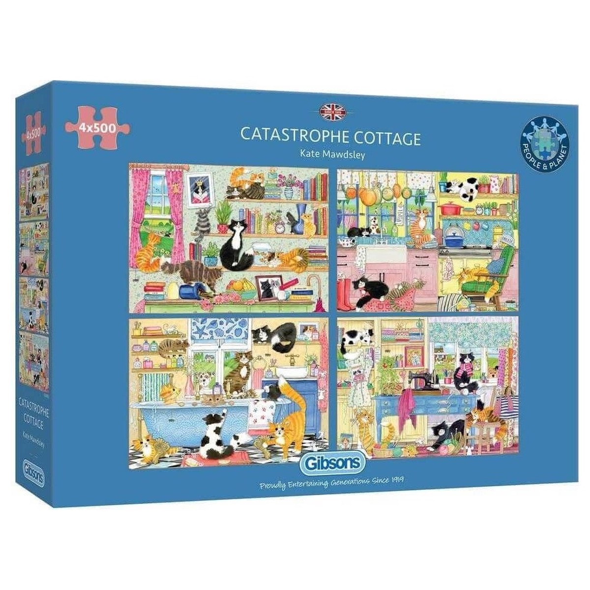 Gibsons - Catastrophe Cottage 4 x 500 Piece Puzzle