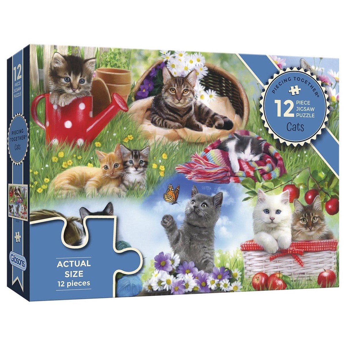 Gibsons - Piecing Together Cats 12 Piece Puzzle