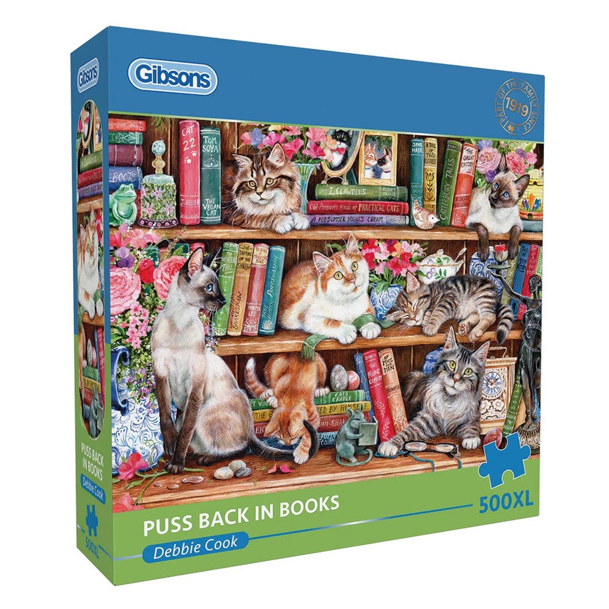Gibsons - Puss Back In Books 500 Piece Puzzle