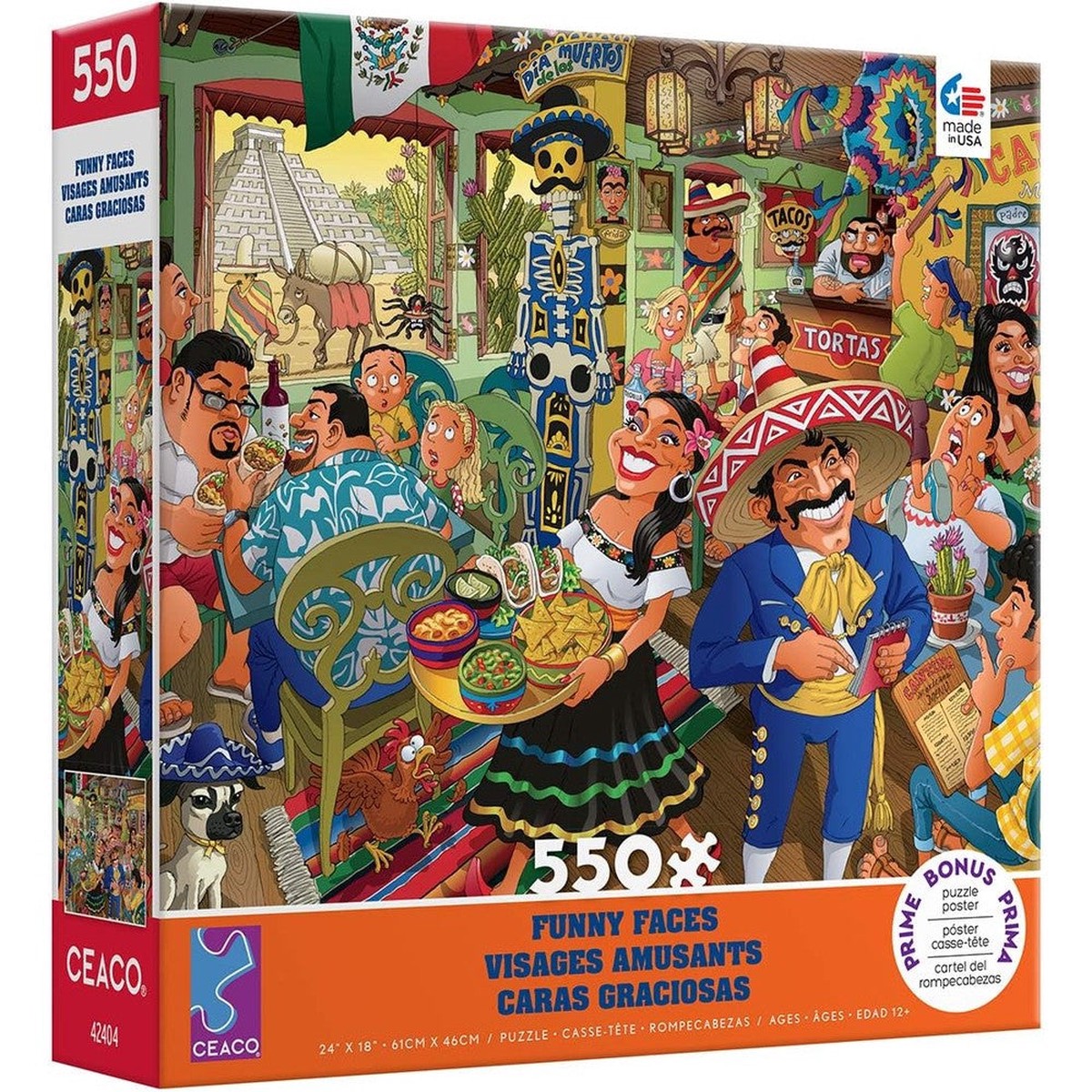 Ceaco - Funny Faces Mexico 550 Piece Puzzle