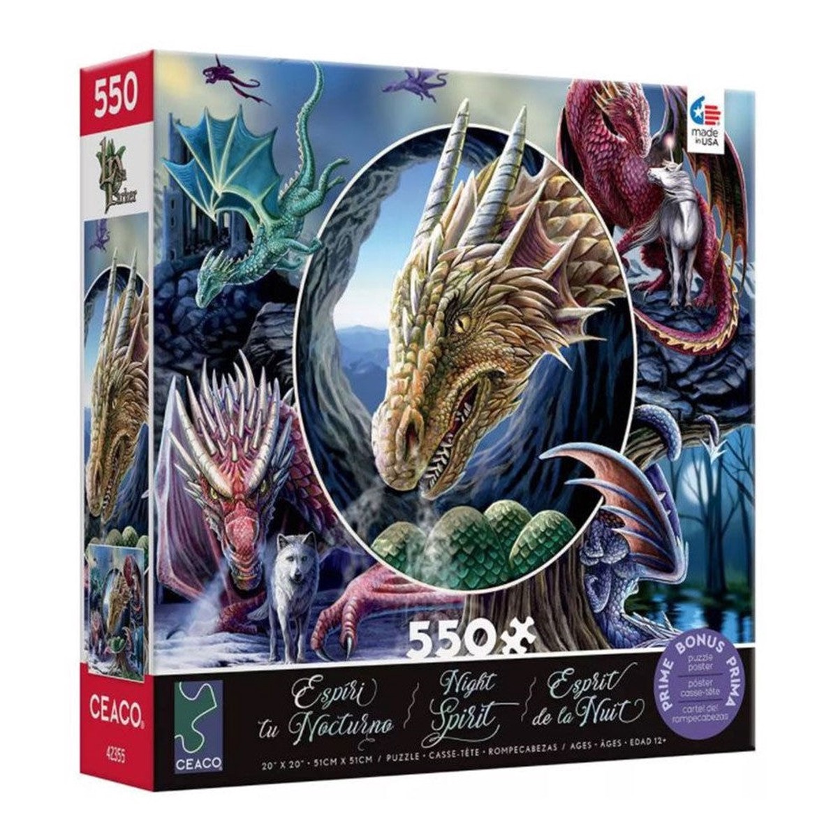 Ceaco - Night Spirit Dragons 550 Piece Puzzle