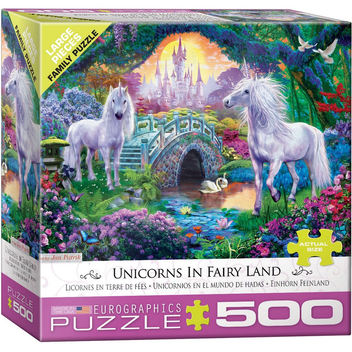 Unicorns In Fairyland 500 Piece Puzzle