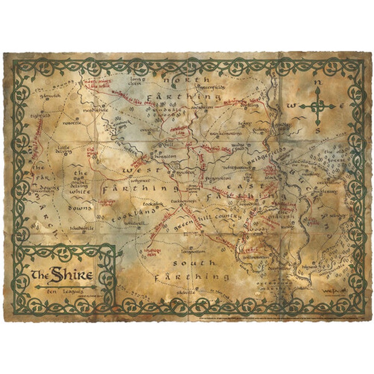 Weta Workshop: The Hobbit Trilogy - Art Print - Map of the Shire