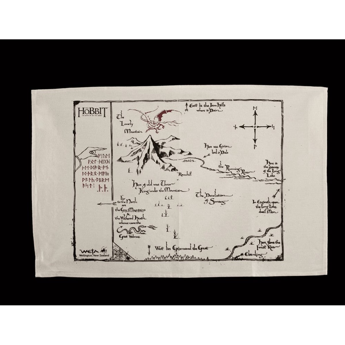 Weta Workshop: The Hobbit Trilogy - Tea Towel - Thorin's Map
