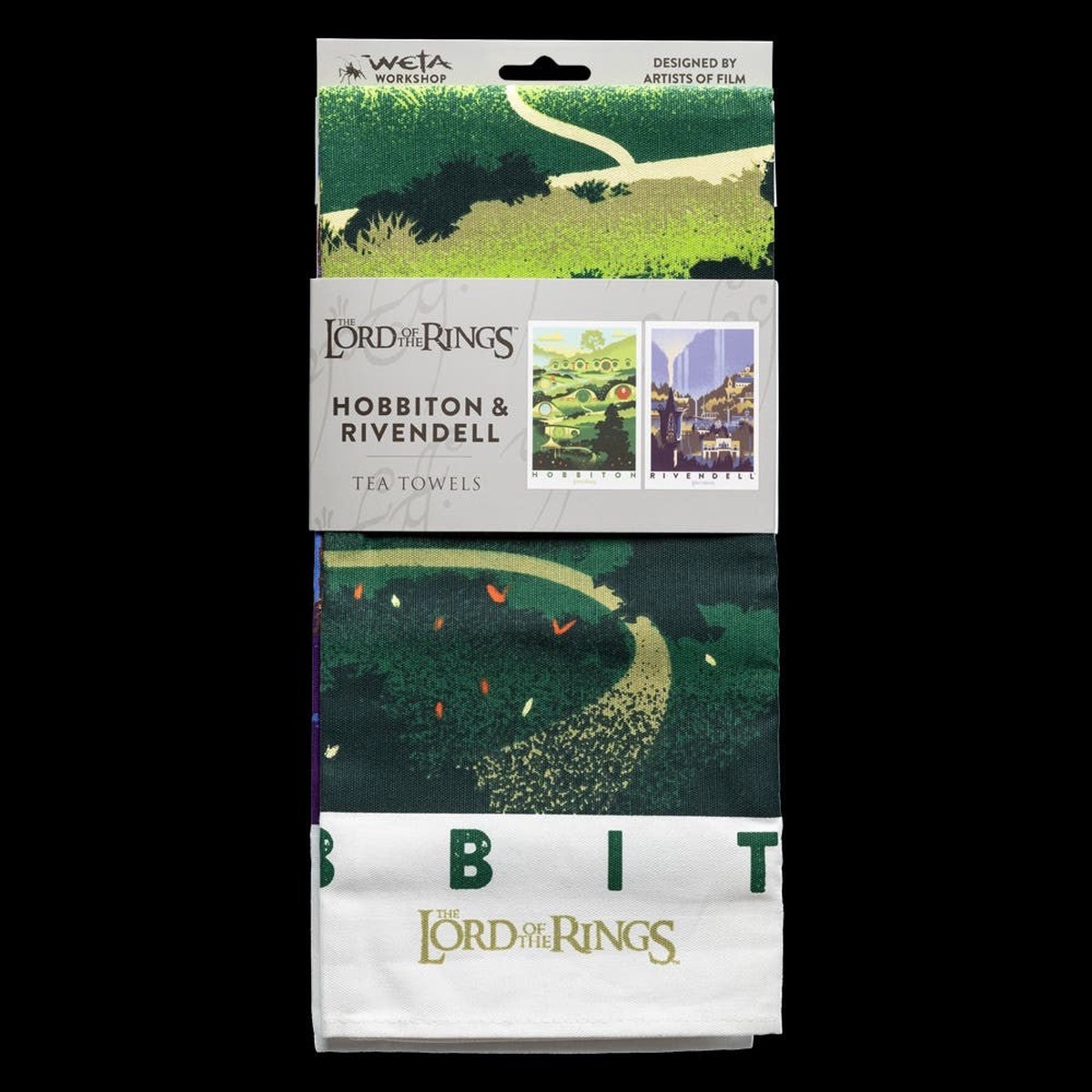 Weta Workshop: The Lord of the Rings Trilogy - Tea Towel - Rivendell & Hobbiton 2PK