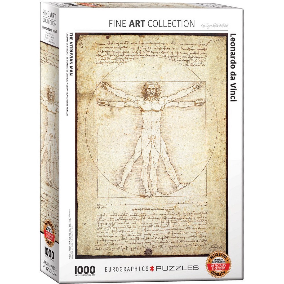Eurographics - Da Vinci - Vitruvian Man 1000 Piece Puzzle