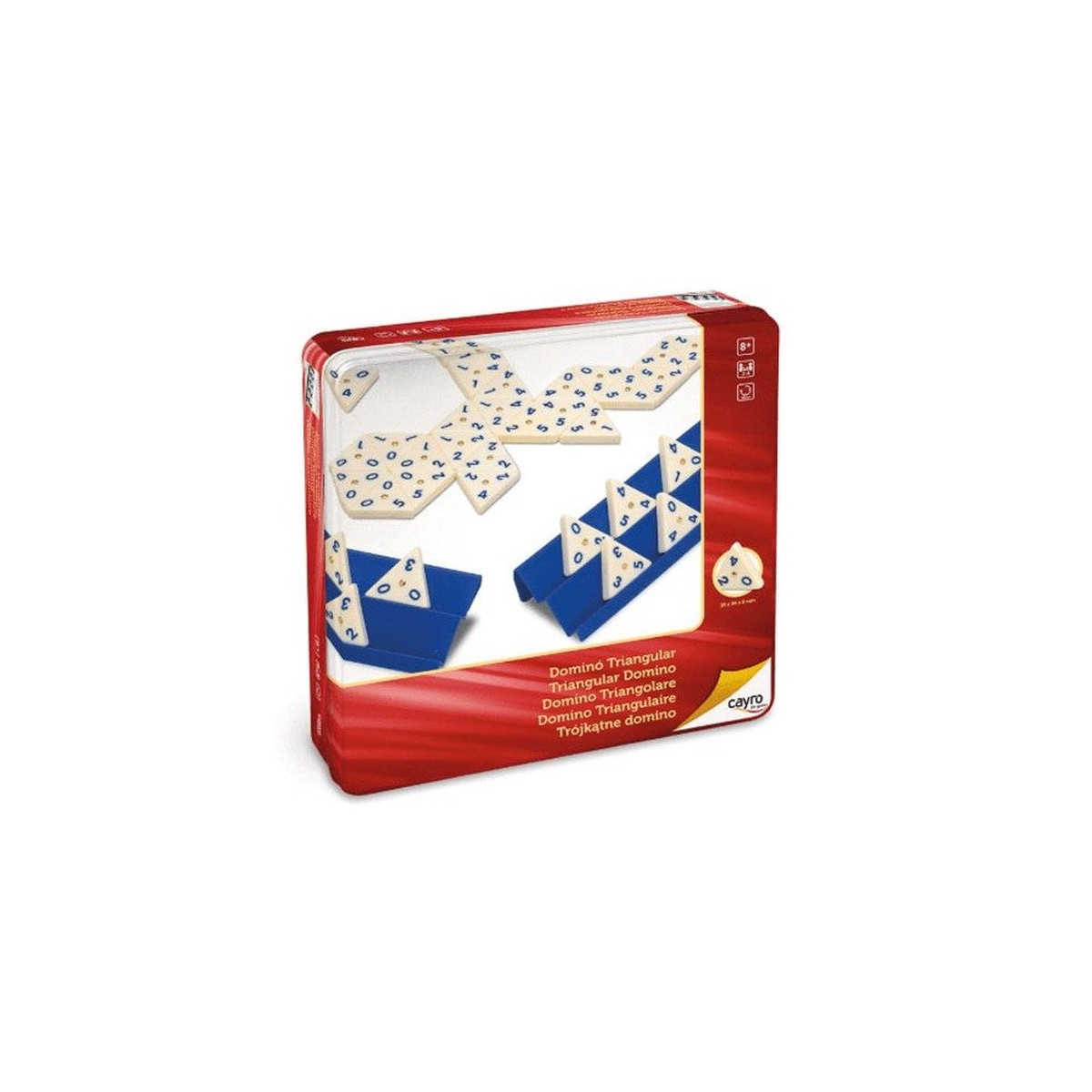 Triangular Dominoes In Metal Box