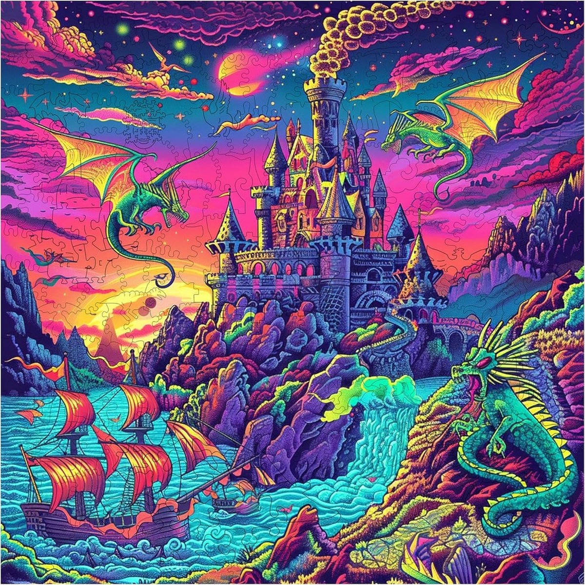 Trippy Puzzles - 300 Piece Wood Jigsaw Dragon's Dream