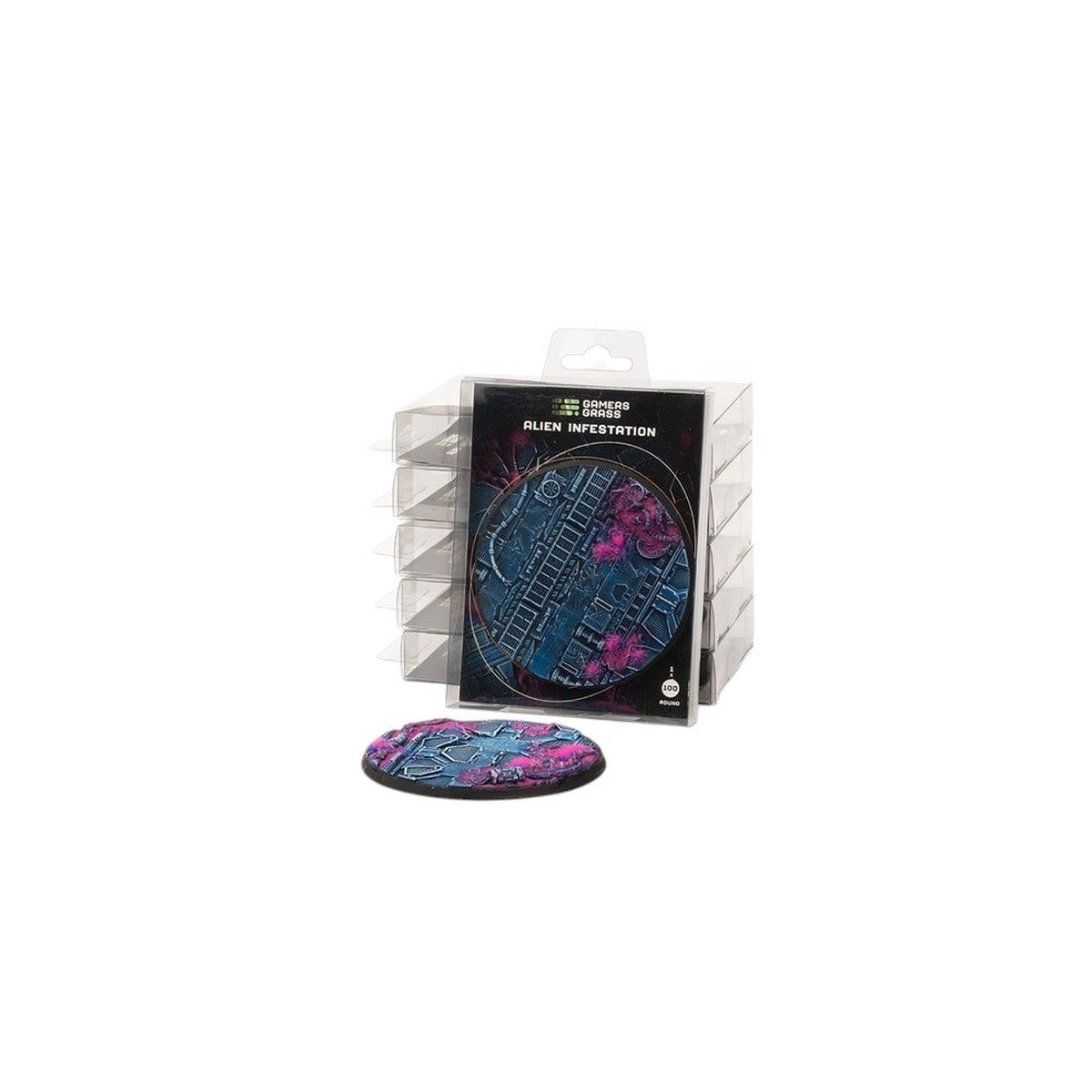 Gamers Grass - Battle Ready Bases - Alien Infestation - Round 100mm (x1)