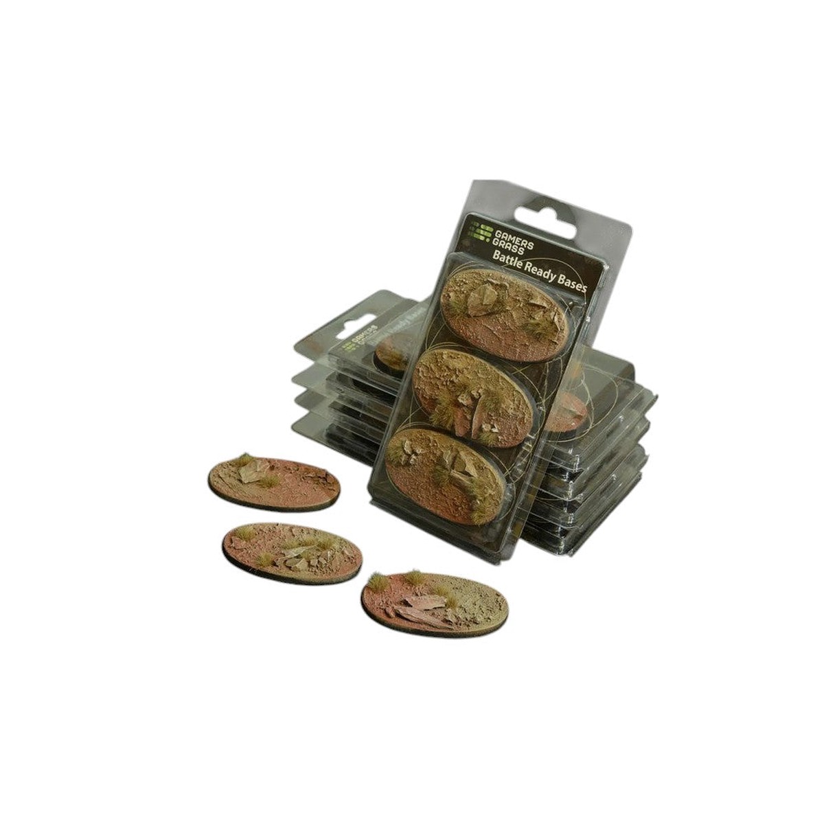 Gamers Grass - Battle Ready Bases - Badlands - Oval 75mm (x3)