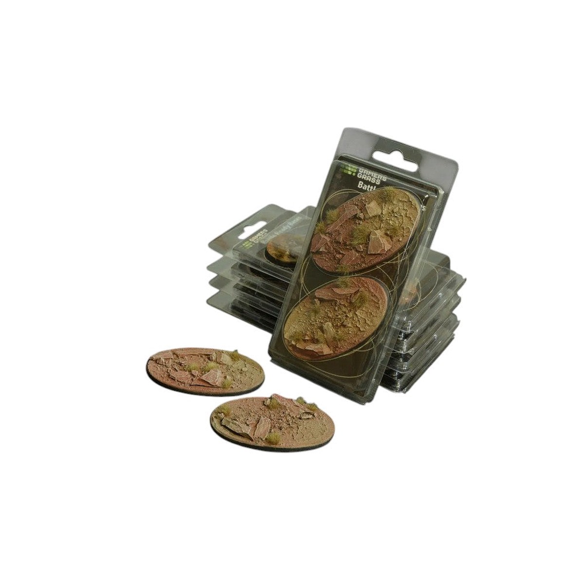 Gamers Grass - Battle Ready Bases - Badlands - Oval 90mm (x2)