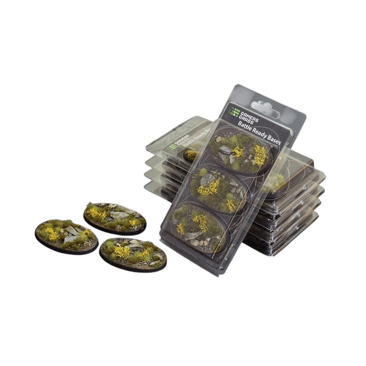 Gamers Grass - Battle Ready Bases - Highland - Oval 75mm (x3)