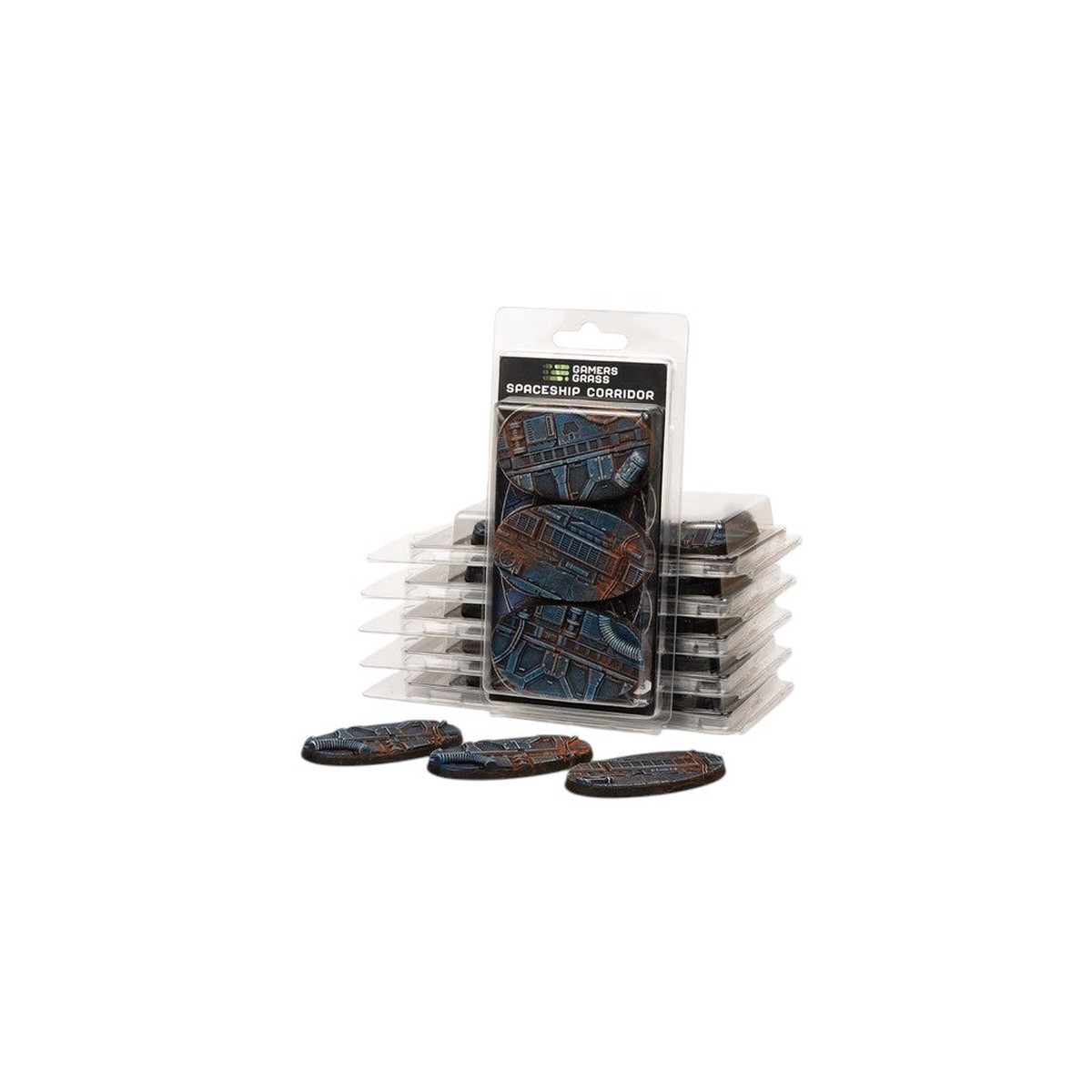Gamers Grass - Battle Ready Bases - Spaceship Corridor - Oval 75mm (x3)