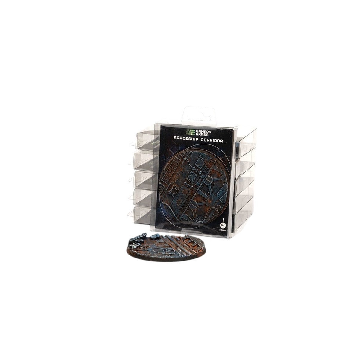 Gamers Grass - Battle Ready Bases - Spaceship Corridor - Round 100mm (x1)