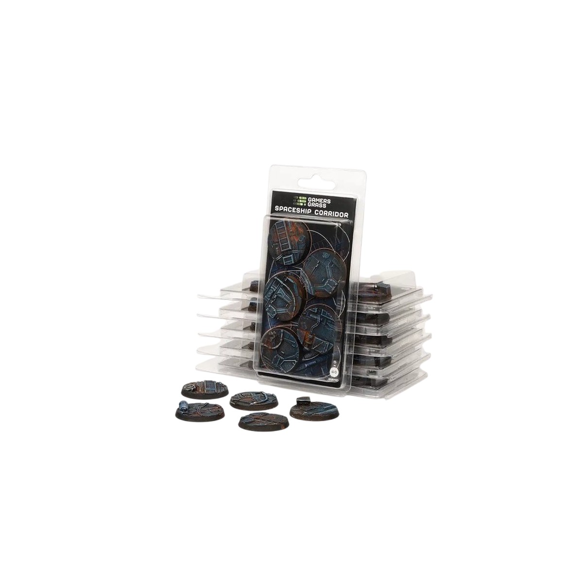 Gamers Grass - Battle Ready Bases - Spaceship Corridor - Round 40mm (x5)