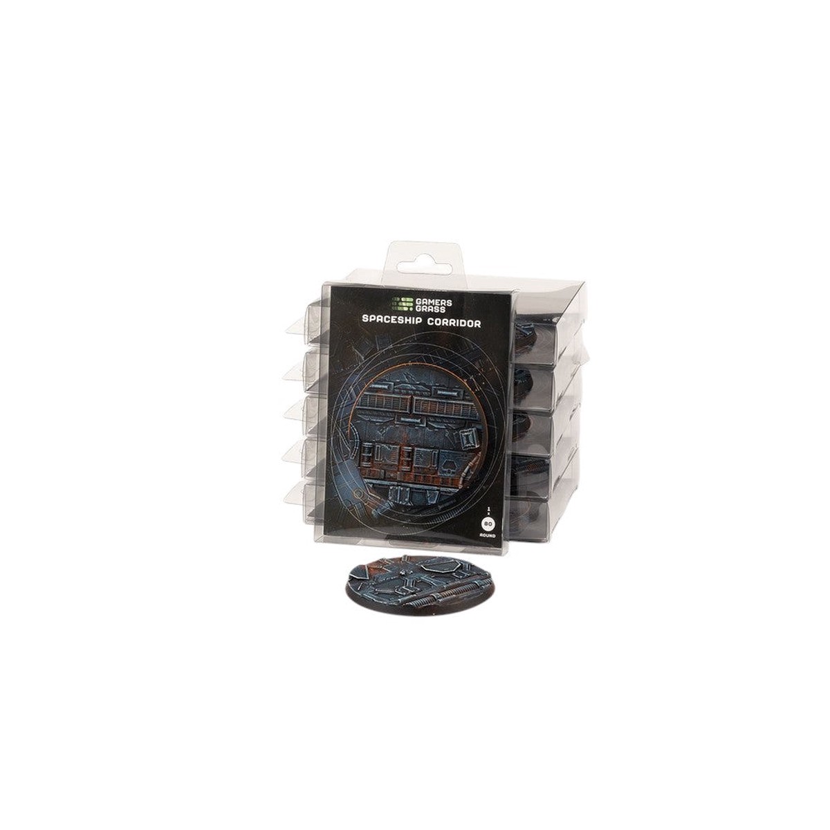 Gamers Grass - Battle Ready Bases - Spaceship Corridor - Round 80mm (x1)