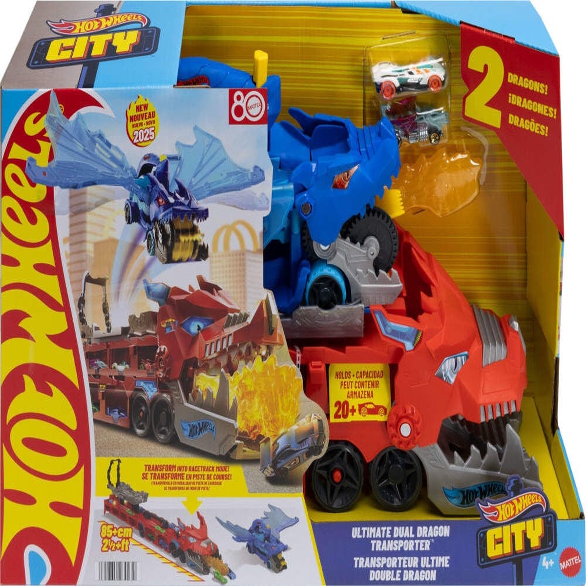 Hot Wheels City Ultimate Dual Dragon Transporter Set