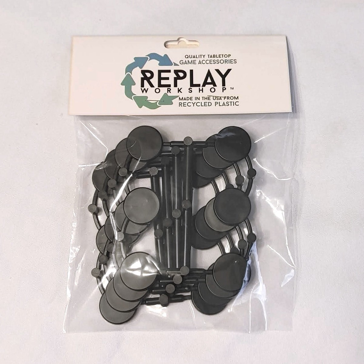 Replay: Recycled Plastic Miniatures Bases 1" Round