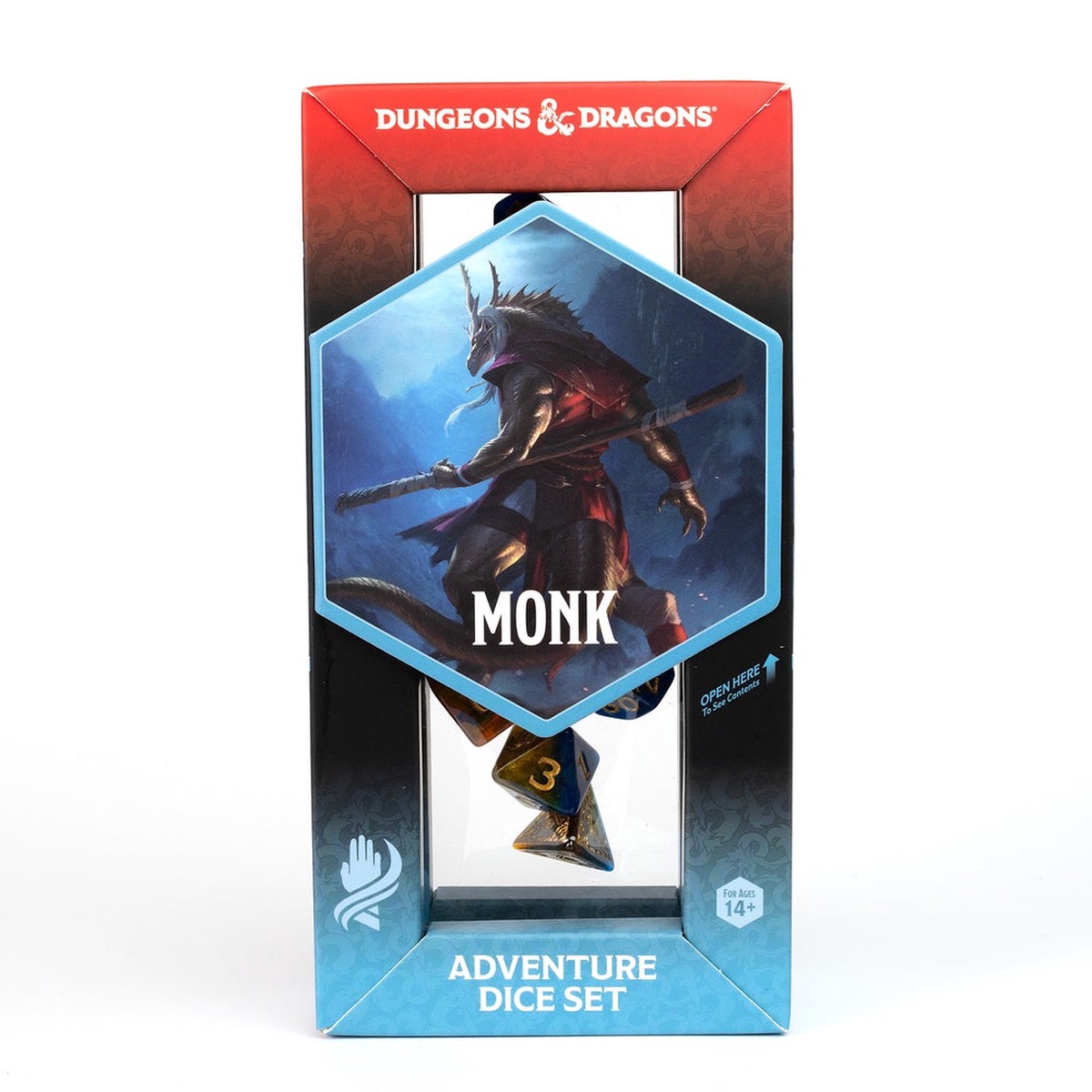 Sirius Dice - D&D Adventure Dice - Monk - Blue