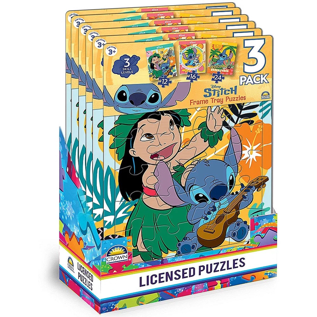 Stitch 3 Pack Frame Tray Puzzles