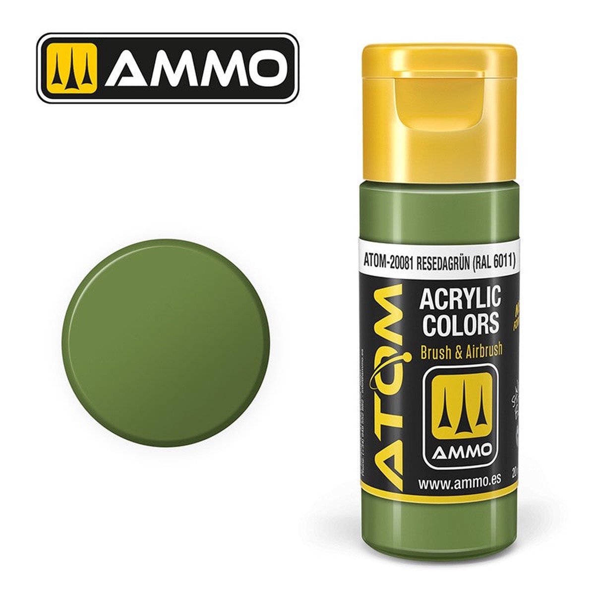 Ammo by MIG - Atom Color - Resedagrn Ral 6011 20ml