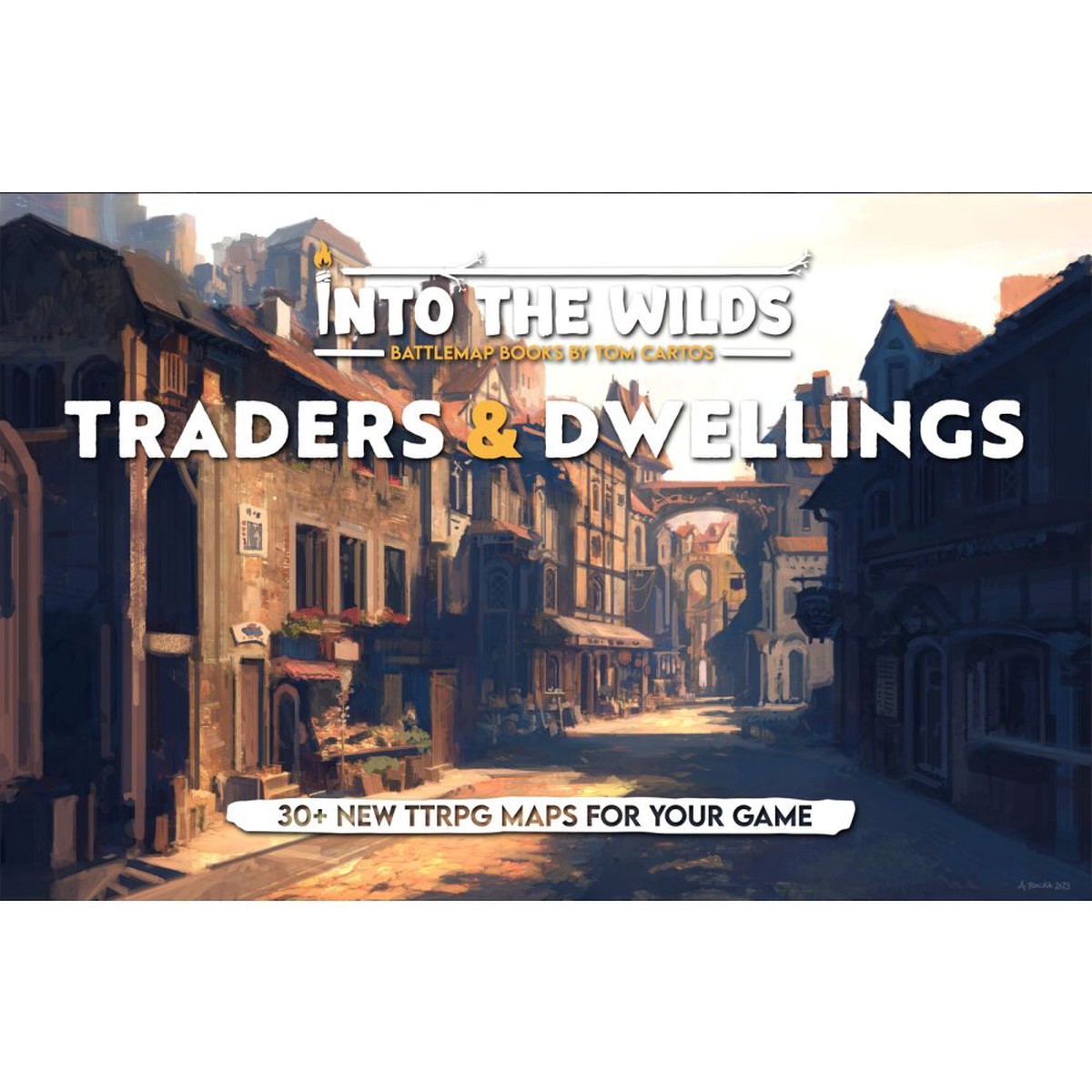 Hot Sale Into the Wilds Battlemap Books - Traders & Dwellings