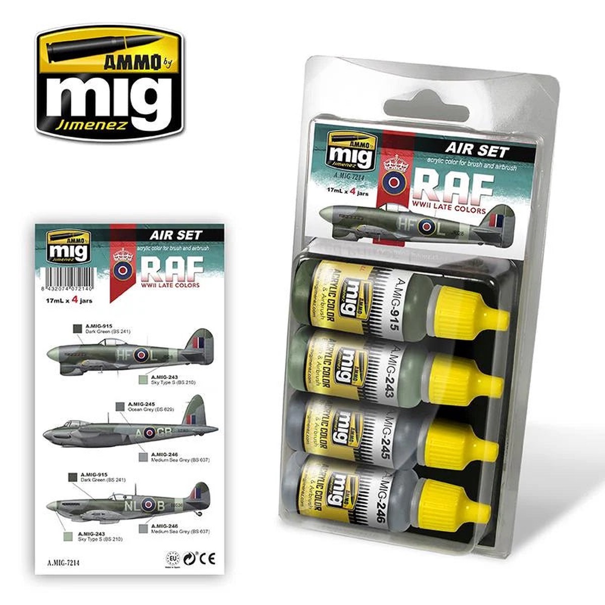 Ammo by MIG - Atom Color - Raf WW2 Late Colors Set