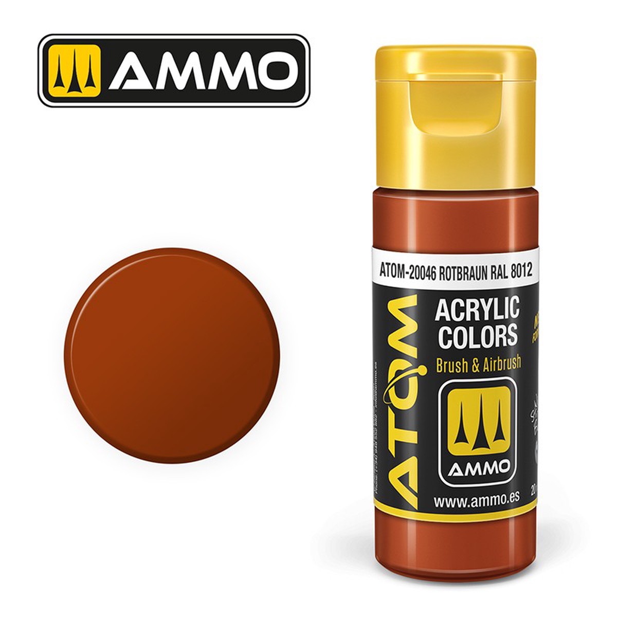 Ammo by MIG - Atom Color - Rotbraun Ral 8012 20ml