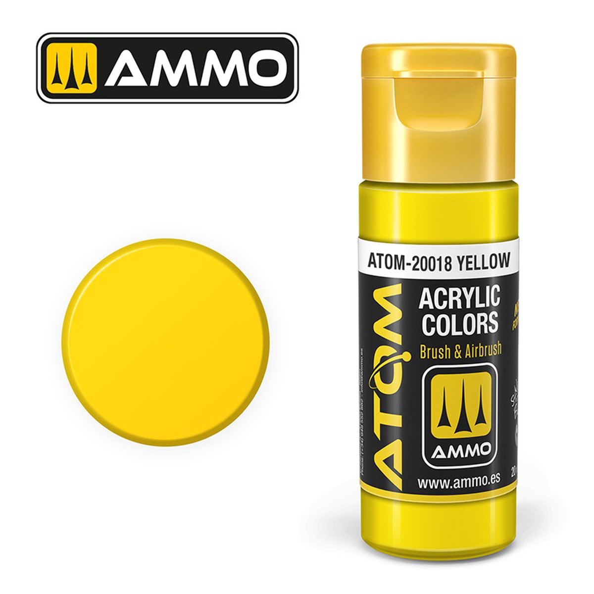 Ammo by MIG - Atom Color - Yellow 20ml
