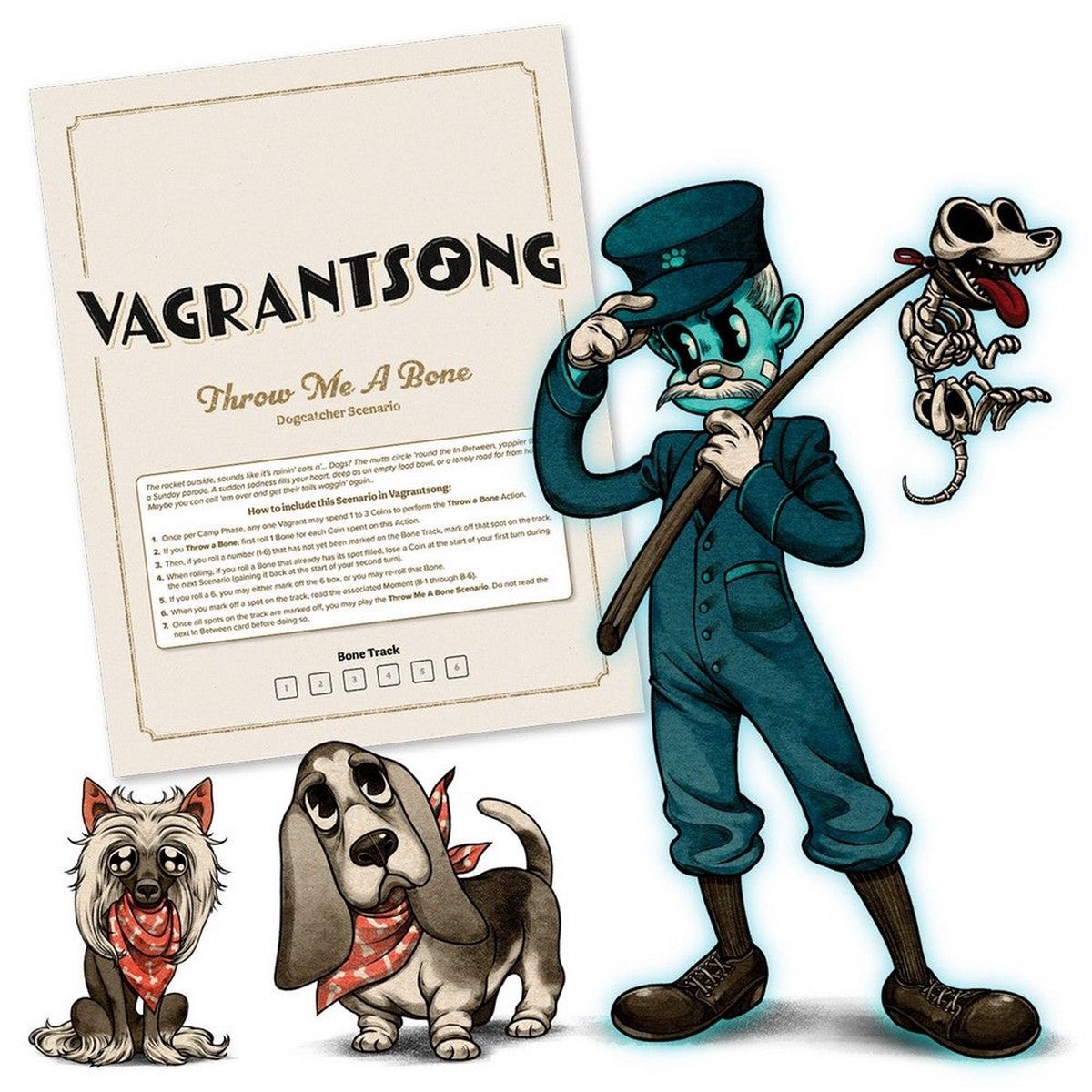 Wyrd Games: Board Games: Vagrantsong: Throw Me A Bone (Dogcatcher Scenario)
