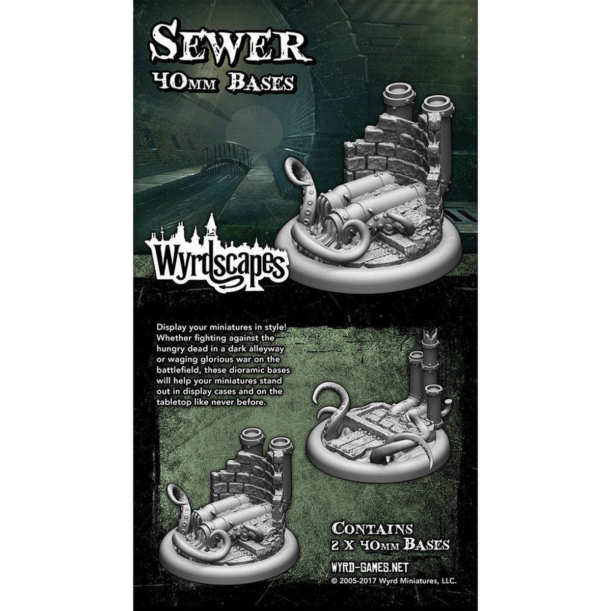 Wyrd Games: Wyrdscapes: Bases: Wyrdscapes Sewer 40MM