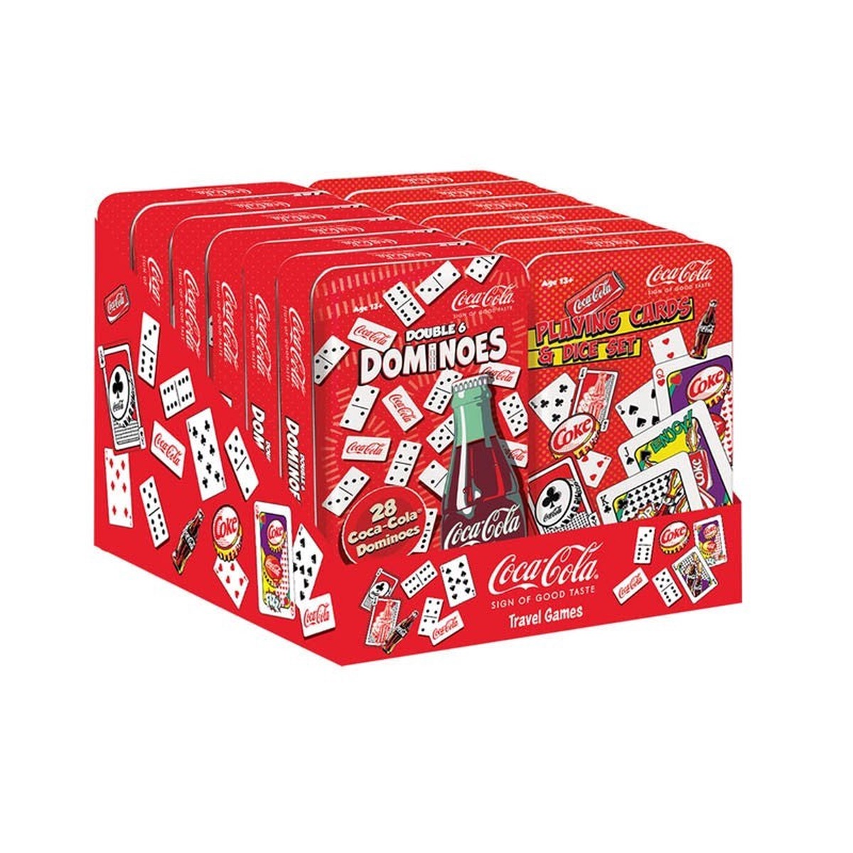 Coca-Cola Playing Cards/Dominoes Tin Assortment