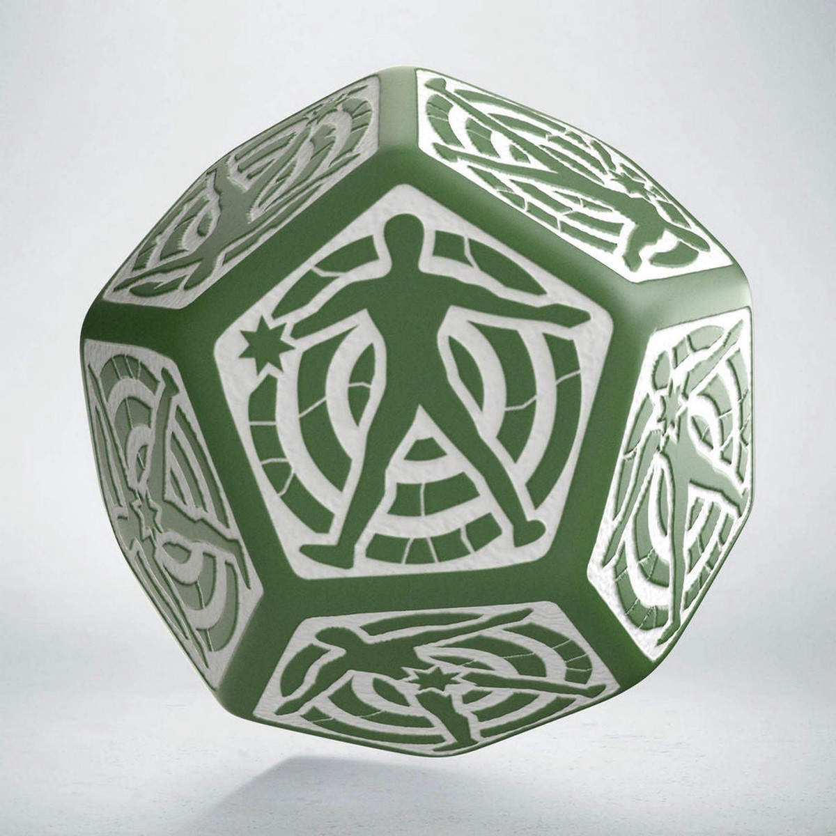 Q Workshop: D12 Hit Location Green white die