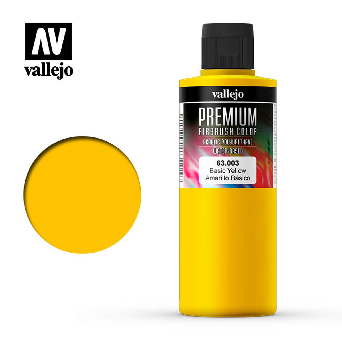 Vallejo - Premium Colour - Basic Yellow 200ml Old Formulation
