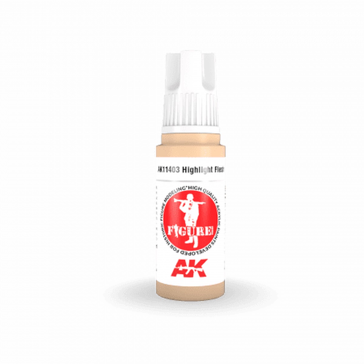 AK Interactive - 3 Gen Figures Acrylics - Highlight Flesh 17ml